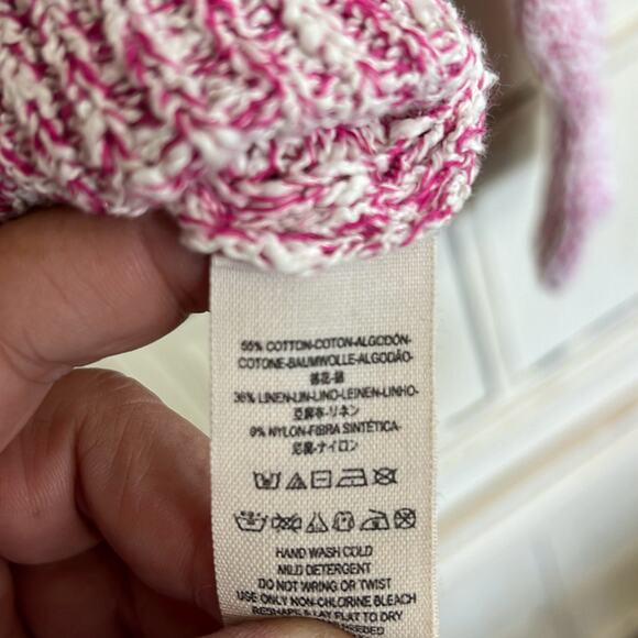 Free People size XS pink and white sweater - Picture 3 of 3